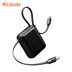 10000mAh 22.5W Mini Power Bank with Built-in Cable