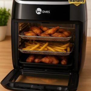 Waves 12L Digital Air Fryer | 1800W | With Rotating Basket & Touch Display | 2-Year Warranty