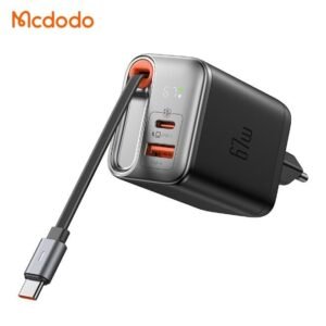Mcdodo 67W 1C+1A Digital Display GaN Charger Built-in 65cm retractable USB-C Cable