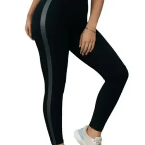 Soft Steps Women's High Waist Black Leggings – Slim Fit Stretch Pants