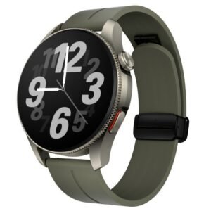 Outbox OB12 Smart Watch 1.43″ AMOLED Display, Bluetooth Calling, Sleep & Fitness Tracking, Multi-Sports, Stylish Design with Extra Strap, Android & iOS – Green