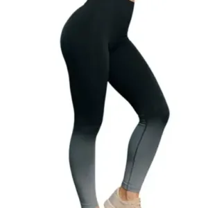 Soft Steps Women Yoga Leggings – High Waist Black Grey Size L