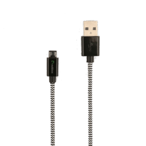 Micro USB Cable 2.4A, 2M, Braided, Black
