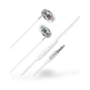 Outbox Wired In-Ear Earphones with Mic — 3.5mm Jack, 1.2m Cable, White