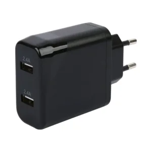 Outbox Home Charger — 4.8A, 2×USB, Black
