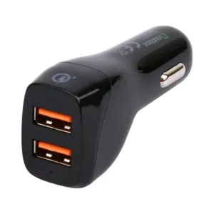 Outbox Car Charger — 36W, 2×USB QC3.0, Black