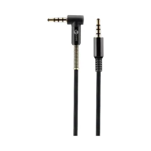Waves WA-AUX-1M Aux Cable — 3.5mm, 90°, Gold-Plated, 1m, Black