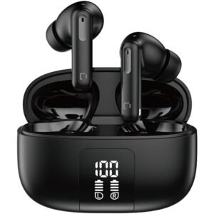Outbox OBBH15-B Earbuds — 143+ Languages, ANC+ENC, 100Hr Standby, Digital Display