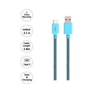 Outbox Type-C Cable — 3.1A, 1.8m, Braided